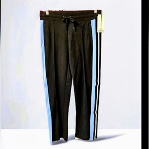 🆕DKNY SPORT Women's Multi- Color Stripe Front Tie Work out Joggers Size Large